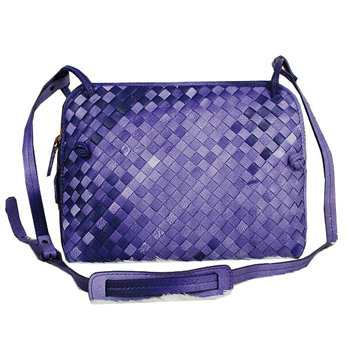 Bottega Veneta intrecciato nappa cross body bag BV1515 purple - Click Image to Close